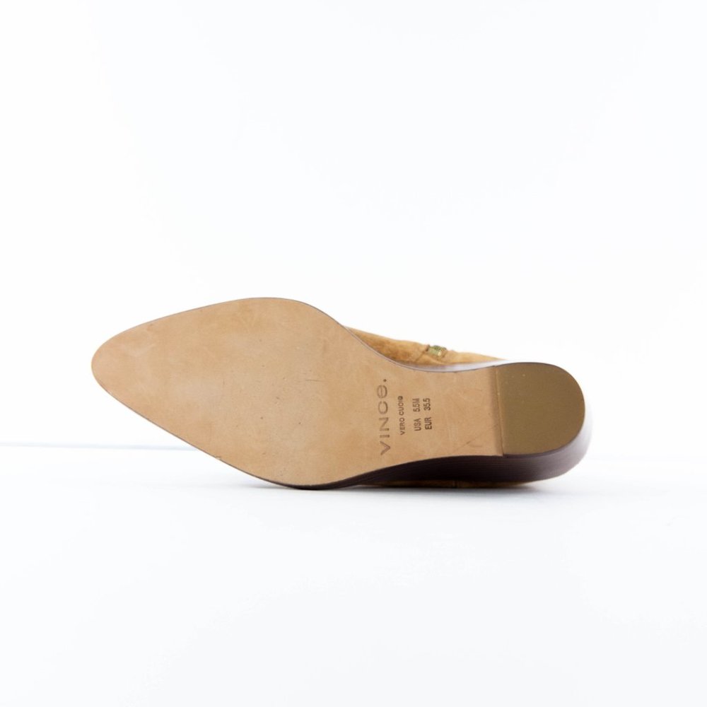 NEW Vince $395 Mavis Wedge Suede Leather Bootie - Picture 4 of 6